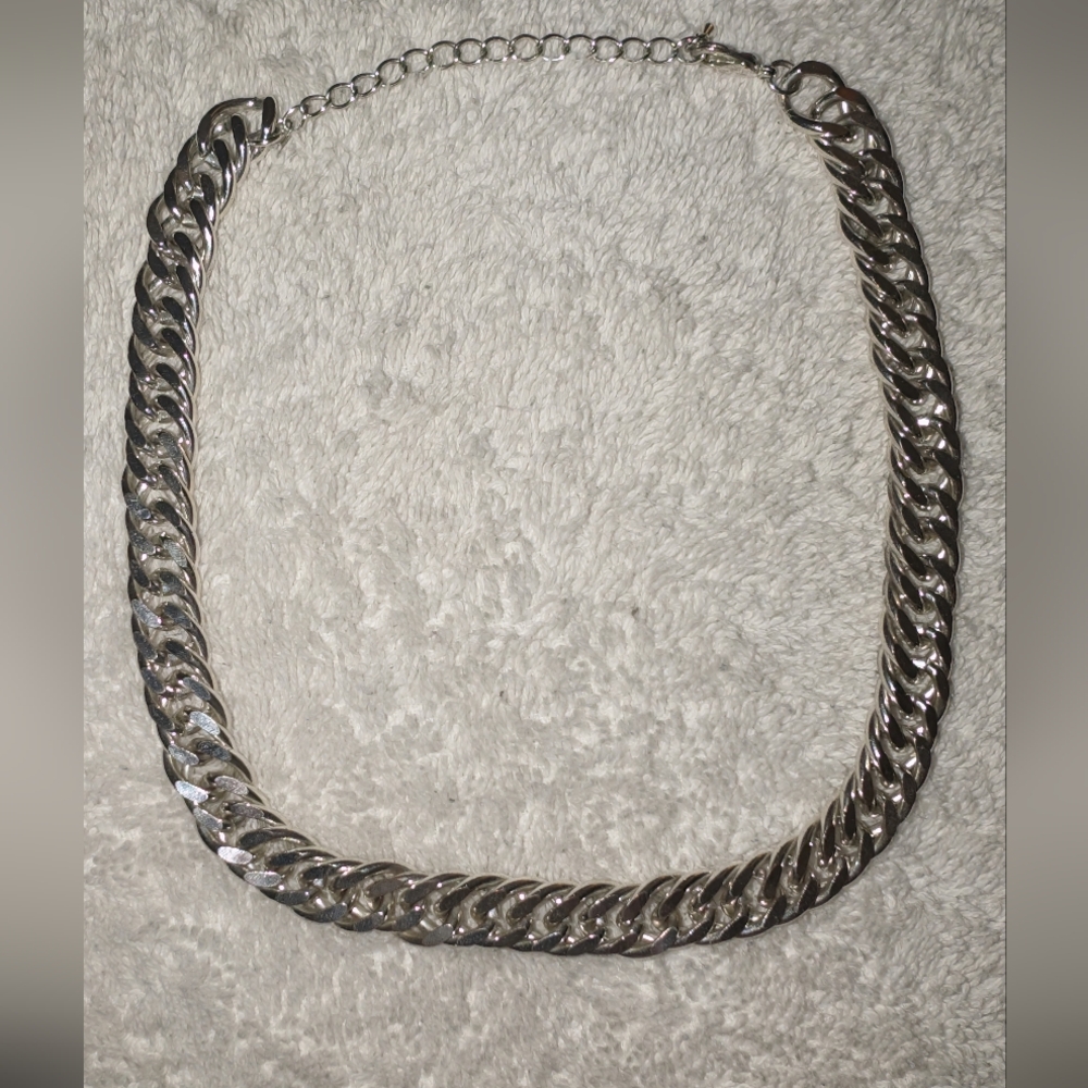 Source Unknown Silver Men's Chain Necklace